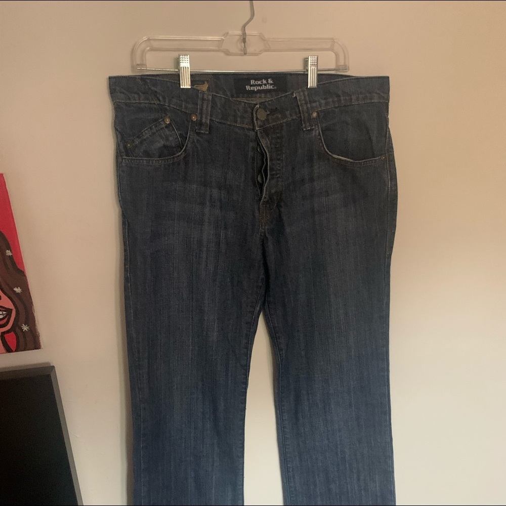 Authentic rock&republic dark blue jeans